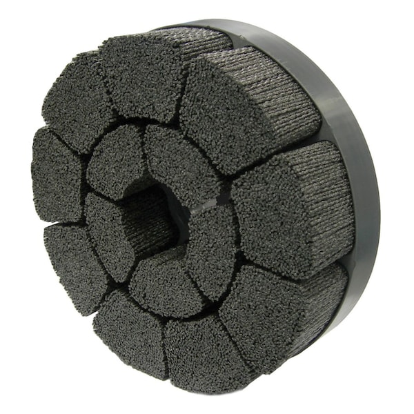 Weiler 8" Maximum Density Shell-Mill Holder Disc Brush .055/80CG Crimped Fill 86143 - main